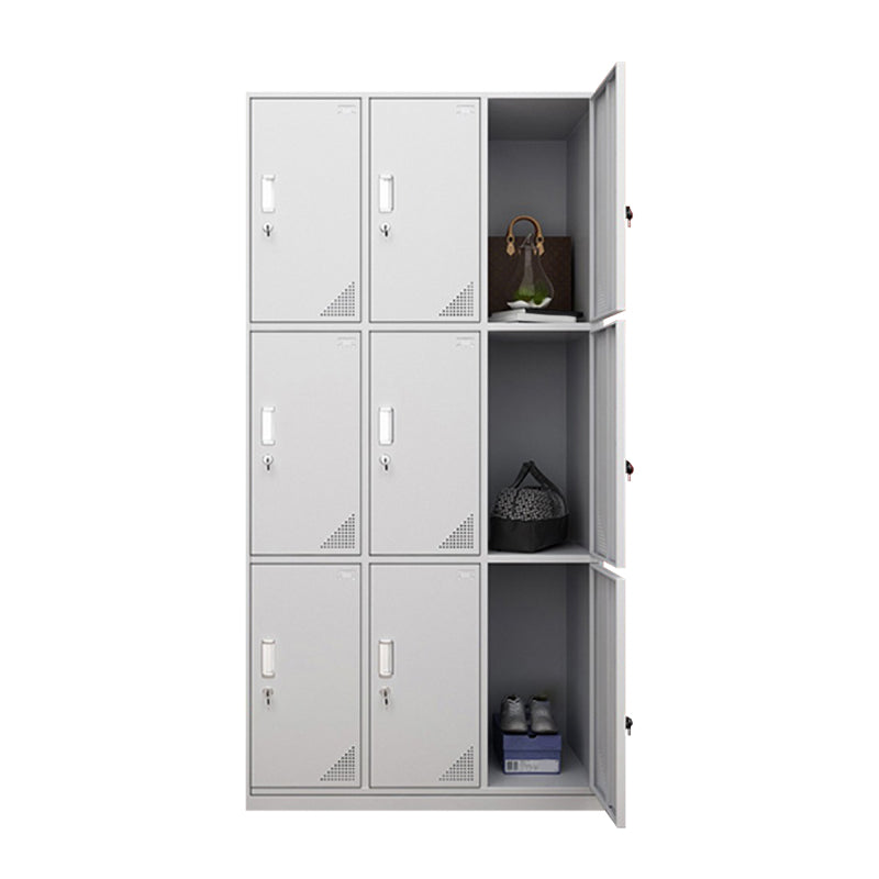 Armoire blanche moderne en métal pour armoire finale mate à la maison avec porte à charnière