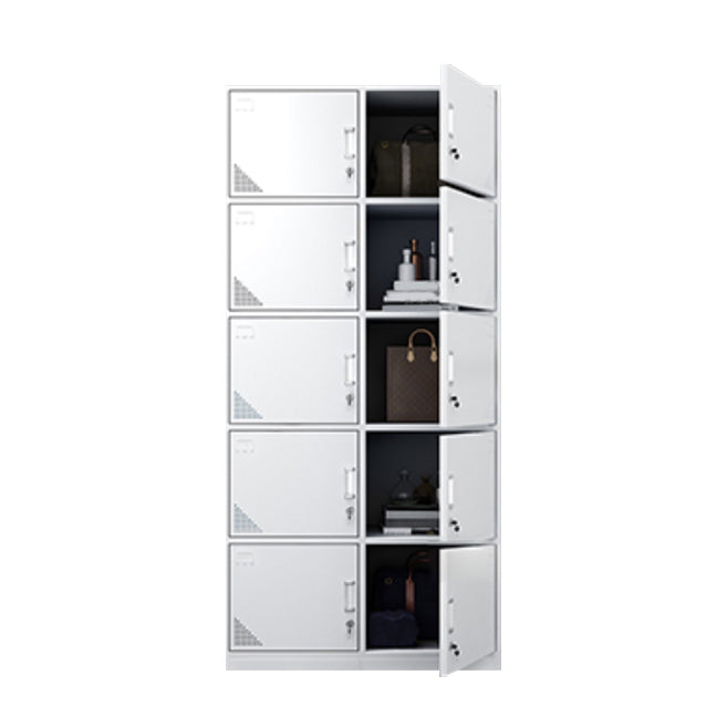 Armoire blanche moderne en métal pour armoire finale mate à la maison avec porte à charnière