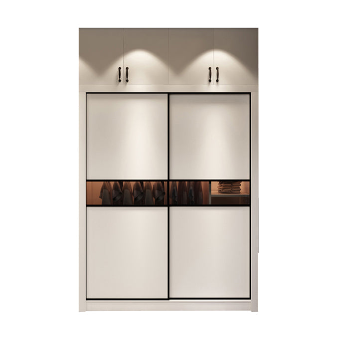 白いエンジニアリングされた木製のワードローブクローゼットベッドルーム用の現代的なワードローブ