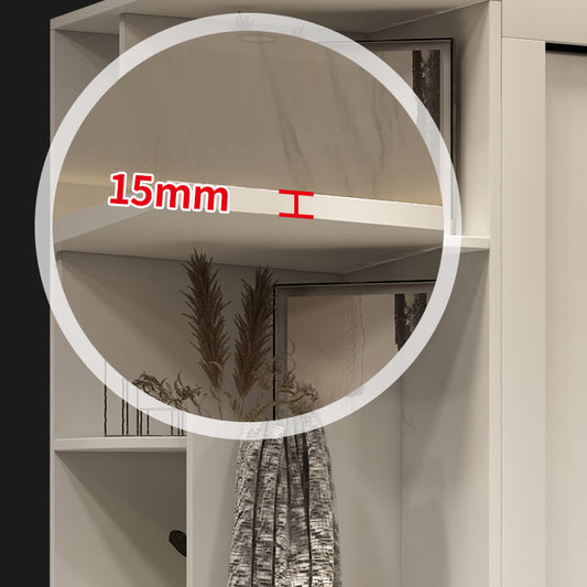 Armario de madera de ingeniería blanca Armario contemporáneo para dormitorio