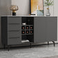 Stone Top Sideboard Contemporary Sideboard with Door and Drawer for Dining Room Clearhalo 'buffet_sideboard' 'Buffets & Sideboards' 'furn' 'furn_buffet_sideboard' 'Furniture' 'Kitchen & Dining Furniture' 5544624
