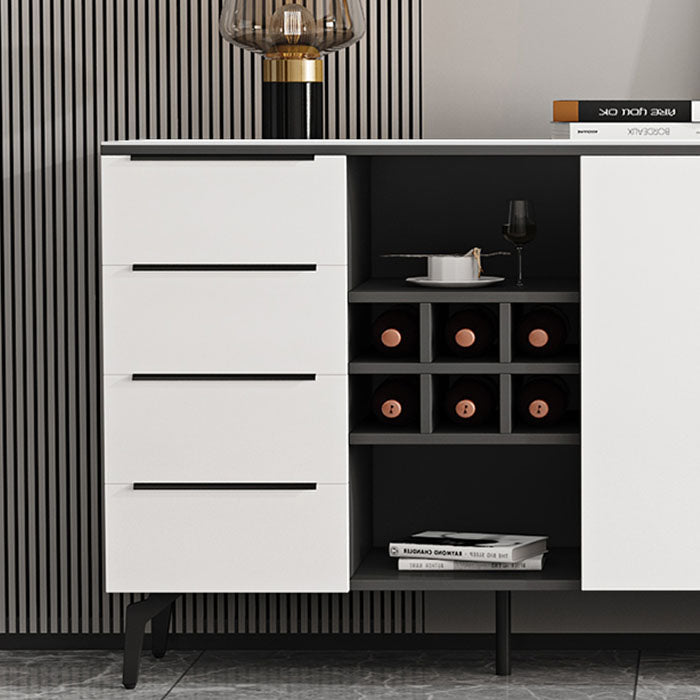 Stone Top Sideboard Contemporary Sideboard with Door and Drawer for Dining Room Clearhalo 'buffet_sideboard' 'Buffets & Sideboards' 'furn' 'furn_buffet_sideboard' 'Furniture' 'Kitchen & Dining Furniture' 5544631