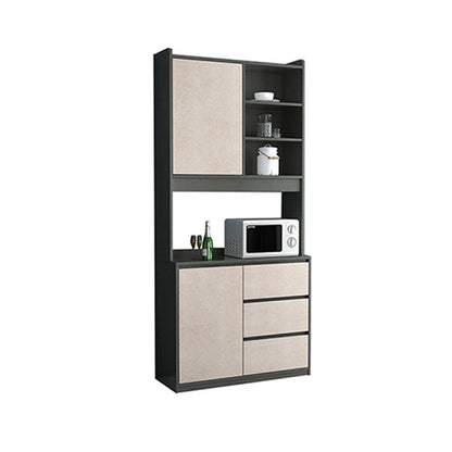 Sideboard in legno ingegnerizzato contemporaneo con porta e cassetto per la cucina