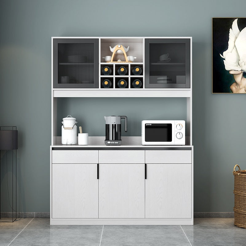 Sideboard in legno ingegnerizzato contemporaneo con porta e cassetto per la cucina