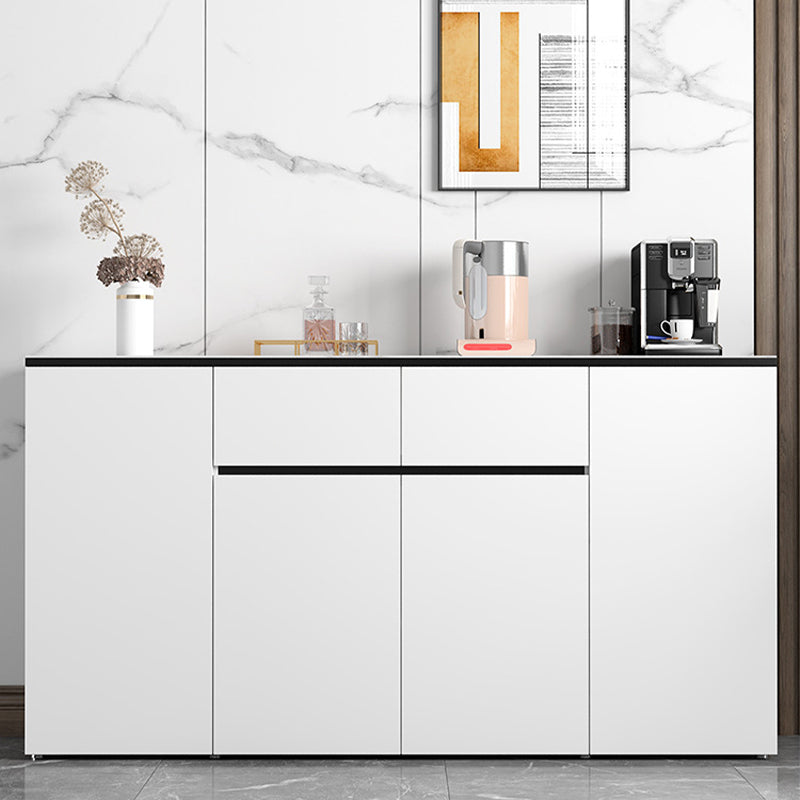 Sideboard di pietra di pietra moderna bianca con porta per la cucina