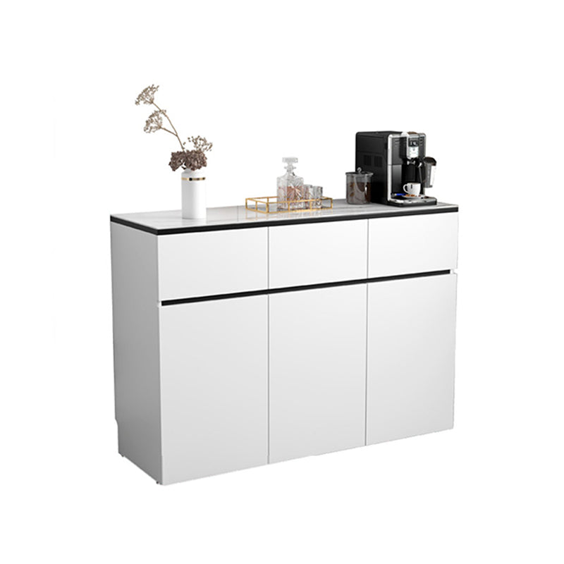 Sideboard di pietra di pietra moderna bianca con porta per la cucina