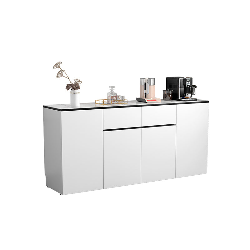 Sideboard di pietra di pietra moderna bianca con porta per la cucina
