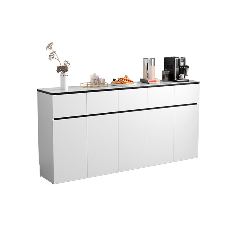 Sideboard di pietra di pietra moderna bianca con porta per la cucina