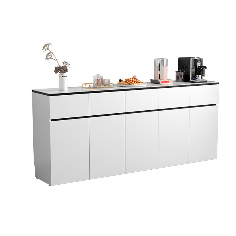 Sideboard di pietra di pietra moderna bianca con porta per la cucina