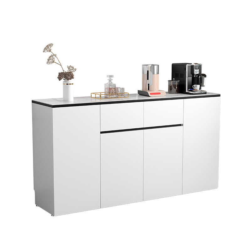 Sideboard di pietra di pietra moderna bianca con porta per la cucina