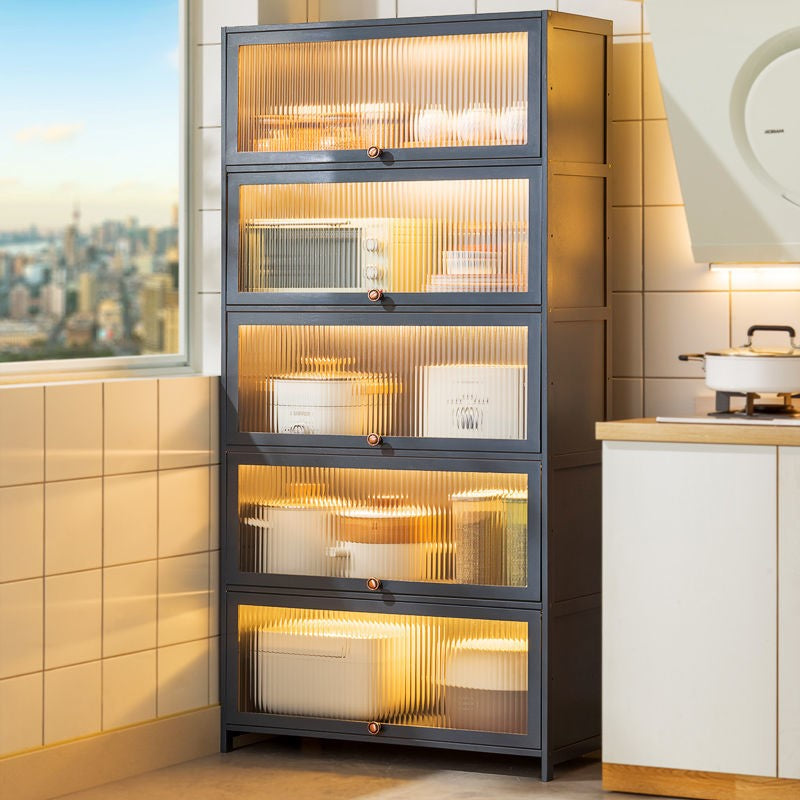 Sideboard in legno ingegnerizzato per porte della scheda laterale grigia per sala da pranzo