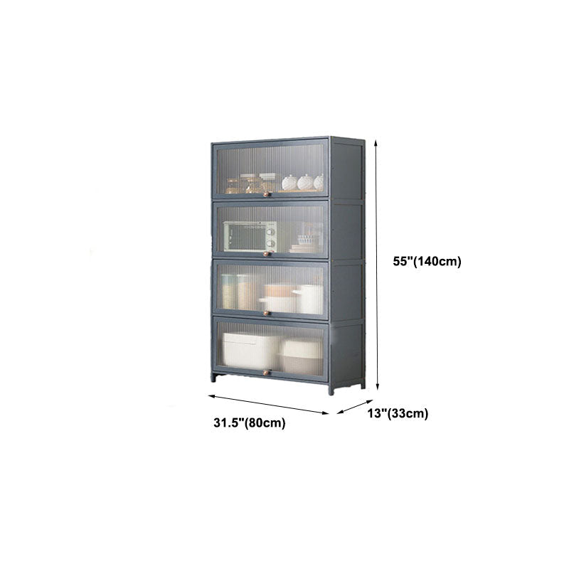 Sideboard in legno ingegnerizzato per porte della scheda laterale grigia per sala da pranzo