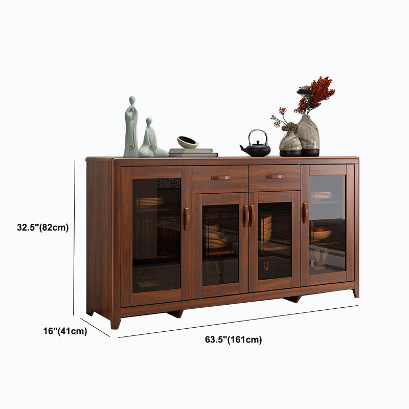 Contemporary Side Board Brown Engineered Wood Sideboard for Dining Room Clearhalo 'buffet_sideboard' 'Buffets & Sideboards' 'furn' 'furn_buffet_sideboard' 'Furniture' 'Kitchen & Dining Furniture' 5544815