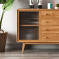 Porta della scheda laterale contemporanea e cassetto Sideboard in legno massiccio per sala da pranzo