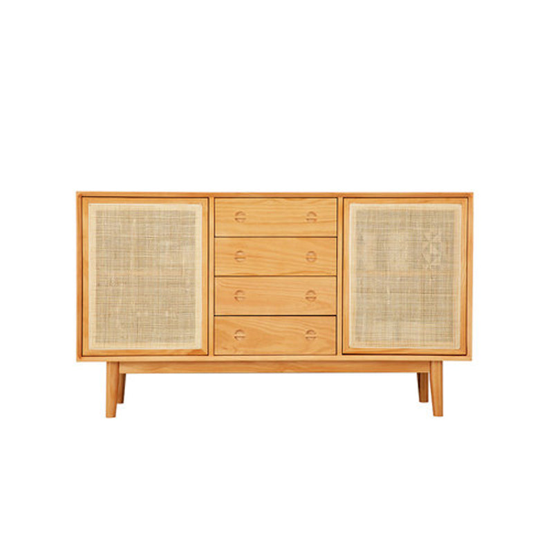 Porta della scheda laterale contemporanea e cassetto Sideboard in legno massiccio per sala da pranzo