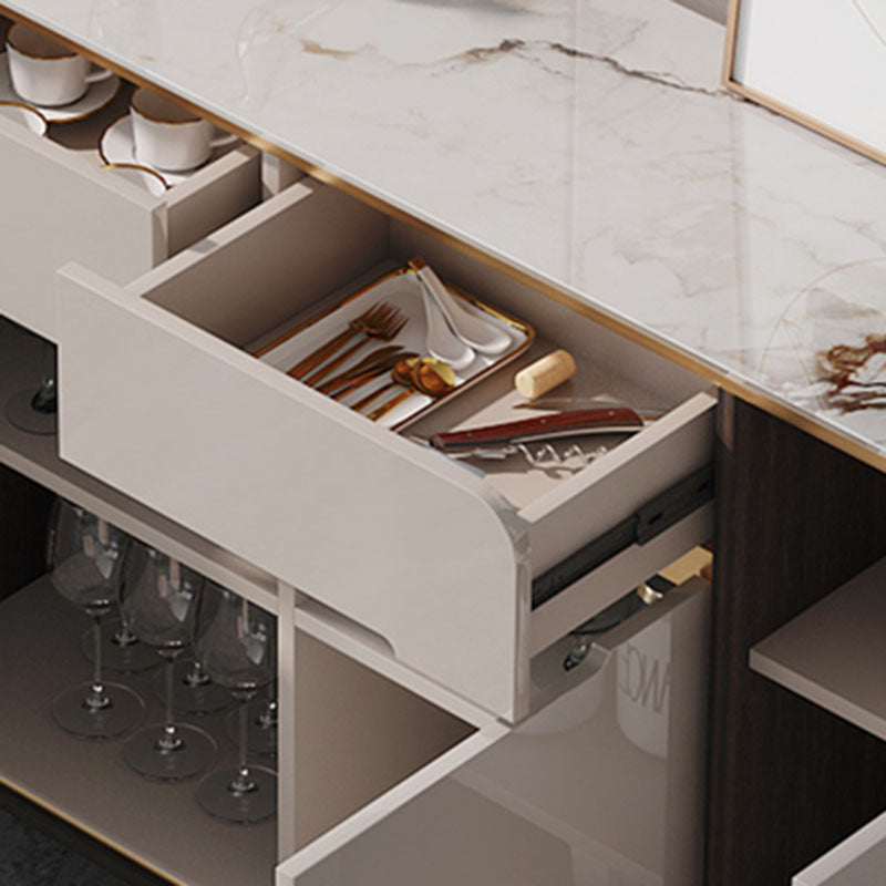Sideboard Sideboard Sideboard in pietra glam Sideboard con porte per sala da pranzo