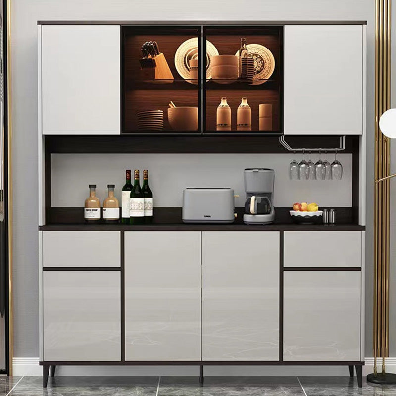 Contemporary Side Board Engineered Wood Sideboard for Kitchen Clearhalo 'buffet_sideboard' 'Buffets & Sideboards' 'furn' 'furn_buffet_sideboard' 'Furniture' 'Kitchen & Dining Furniture' 5544868