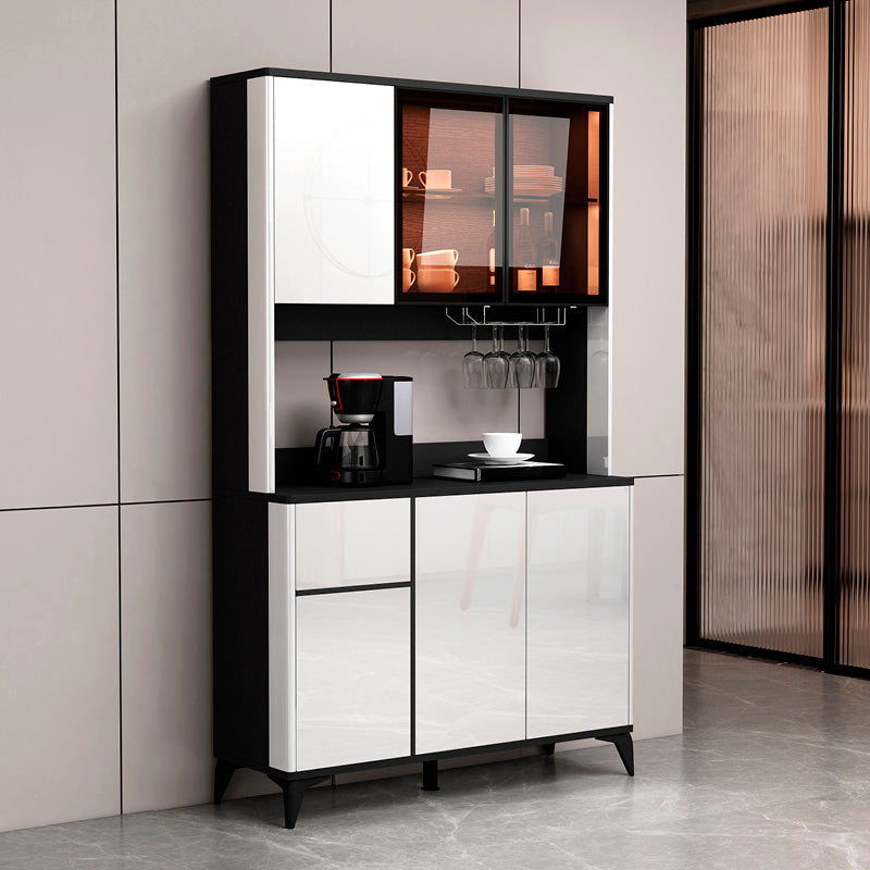 Contemporary Side Board Engineered Wood Sideboard for Kitchen White Clearhalo 'buffet_sideboard' 'Buffets & Sideboards' 'furn' 'furn_buffet_sideboard' 'Furniture' 'Kitchen & Dining Furniture' 5544872