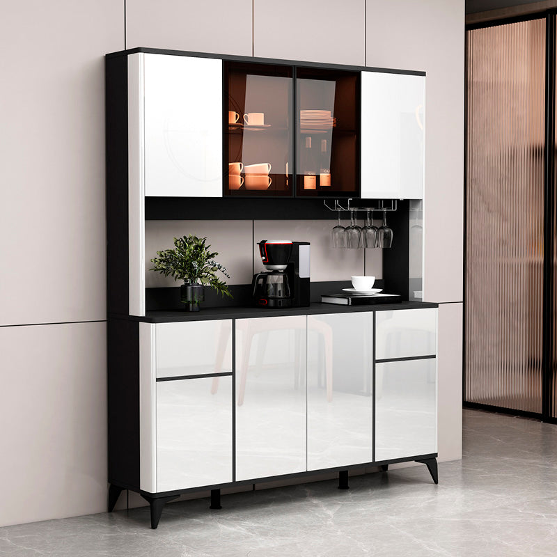 Contemporary Side Board Engineered Wood Sideboard for Kitchen White Clearhalo 'buffet_sideboard' 'Buffets & Sideboards' 'furn' 'furn_buffet_sideboard' 'Furniture' 'Kitchen & Dining Furniture' 5544874