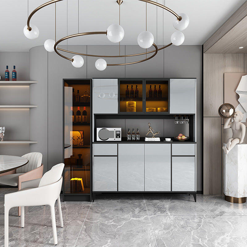 Contemporary Side Board Engineered Wood Sideboard for Kitchen Clearhalo 'buffet_sideboard' 'Buffets & Sideboards' 'furn' 'furn_buffet_sideboard' 'Furniture' 'Kitchen & Dining Furniture' 5544878