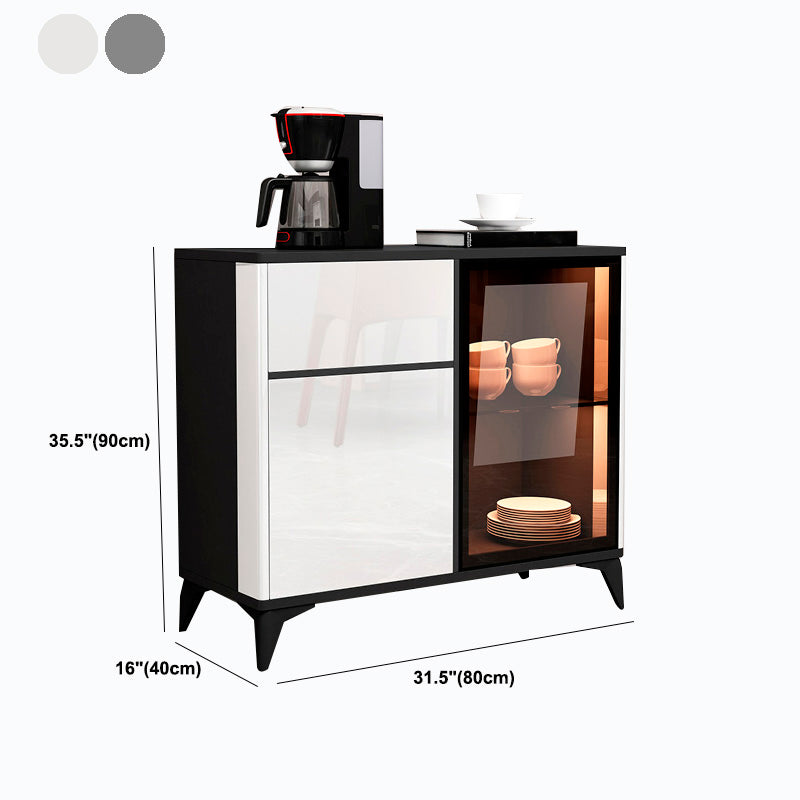 Contemporary Side Board Engineered Wood Sideboard for Kitchen Clearhalo 'buffet_sideboard' 'Buffets & Sideboards' 'furn' 'furn_buffet_sideboard' 'Furniture' 'Kitchen & Dining Furniture' 5544884