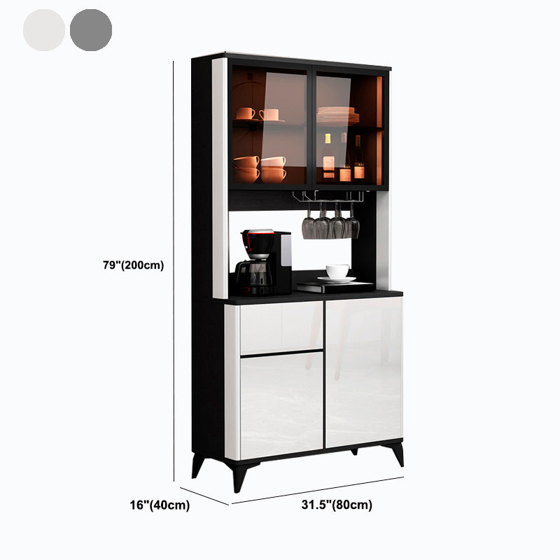 Contemporary Side Board Engineered Wood Sideboard for Kitchen Clearhalo 'buffet_sideboard' 'Buffets & Sideboards' 'furn' 'furn_buffet_sideboard' 'Furniture' 'Kitchen & Dining Furniture' 5544889