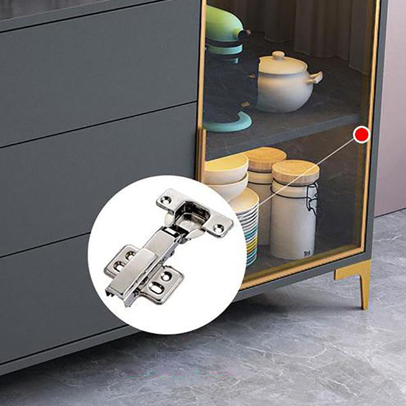 Modern Engineered Wood Sideboard Buffet 31.5"L 3-Drawer Dining Room Buffet Server Clearhalo 'buffet_sideboard' 'Buffets & Sideboards' 'furn' 'furn_buffet_sideboard' 'Furniture' 'Kitchen & Dining Furniture' 5544975