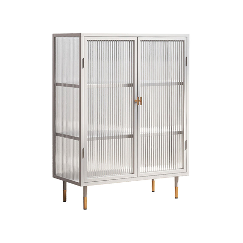 Moderno soggiorno tavolo tavolo in metallo porte in vetro cassetta