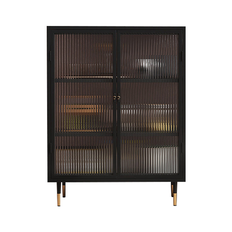 Moderno soggiorno tavolo tavolo in metallo porte in vetro cassetta