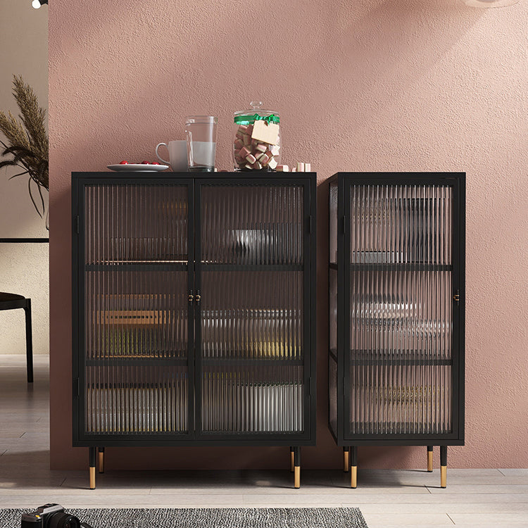 Moderno soggiorno tavolo tavolo in metallo porte in vetro cassetta