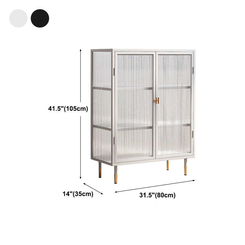 Moderno soggiorno tavolo tavolo in metallo porte in vetro cassetta