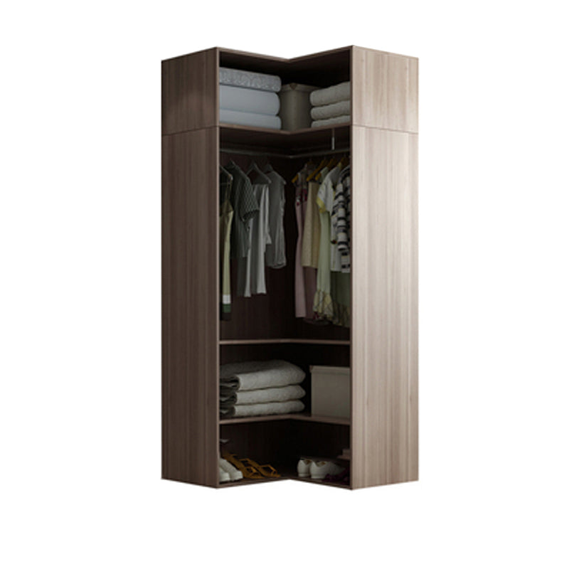 Kleiderschrank im zeitgenössischen Stil grauer Farbglasgarderobe Schrank