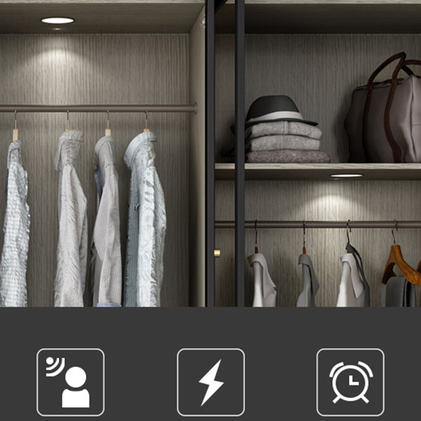 Kleiderschrank im zeitgenössischen Stil grauer Farbglasgarderobe Schrank