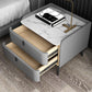 Glam Glam 2 Drawer Stone Stone Top Boing Mots en bois massif Comprend la table de chevet de lit