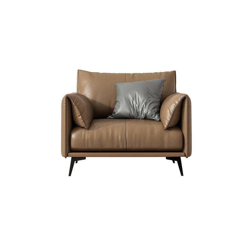 Contemporary Brown Cushions Standard Pillow Top Arm Stain Resistant Sofa 39"L x 35.5"W x 33"H Clearhalo 'furn' 'furn_sofas' 'Furniture' 'Living Room Furniture' 'Sofa' 'sofas' 5545401