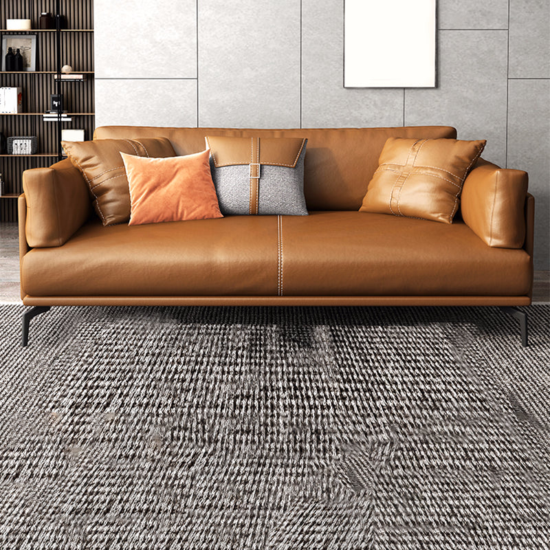 Coussins bruns contemporains Standard Oreiller Top Bras canapé en cuir authentique