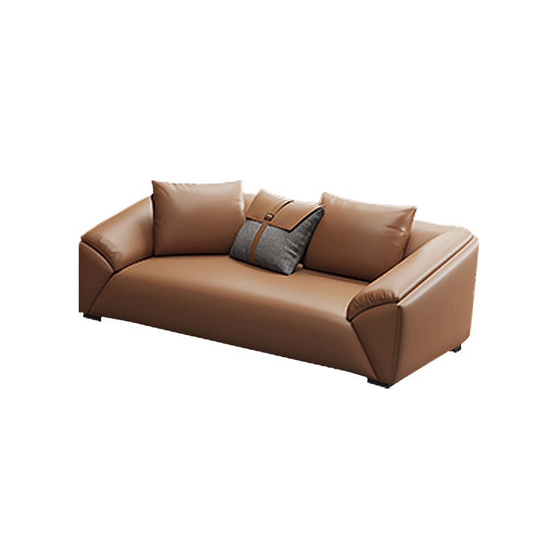 Contemporary Cushions Sloped Arm for Living Room Stationary Sofa