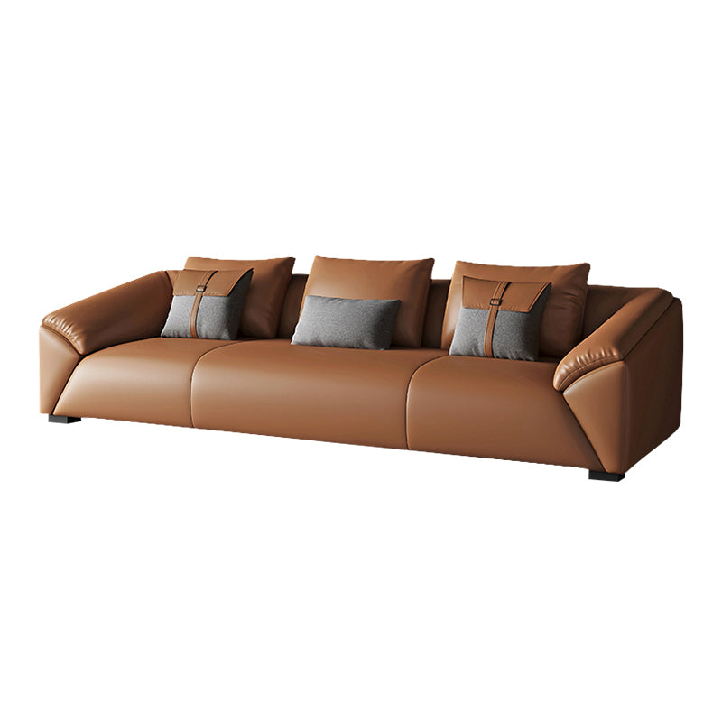 Contemporary Cushions Sloped Arm for Living Room Stationary Sofa