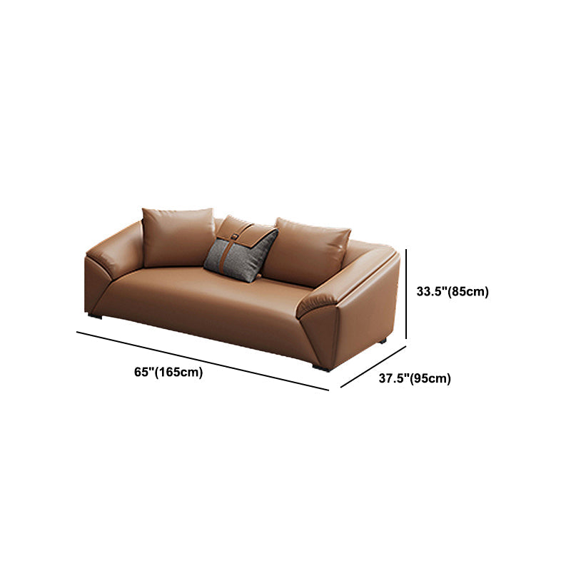 Contemporary Cushions Sloped Arm for Living Room Stationary Sofa