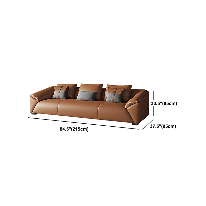 Contemporary Cushions Sloped Arm for Living Room Stationary Sofa