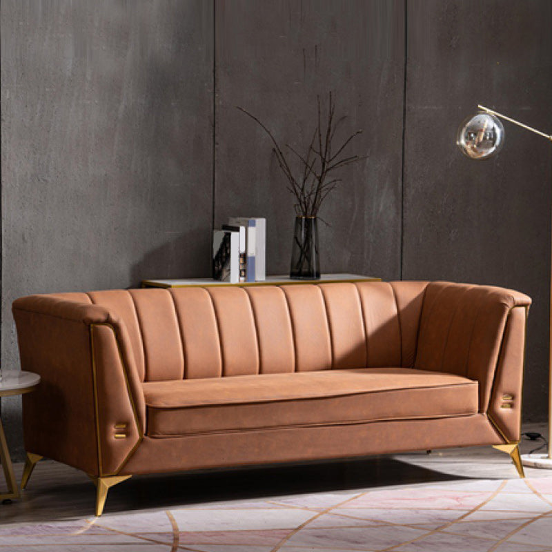 Sofá de almohada cosida contemporánea con brazo de esmoquin para apartamento