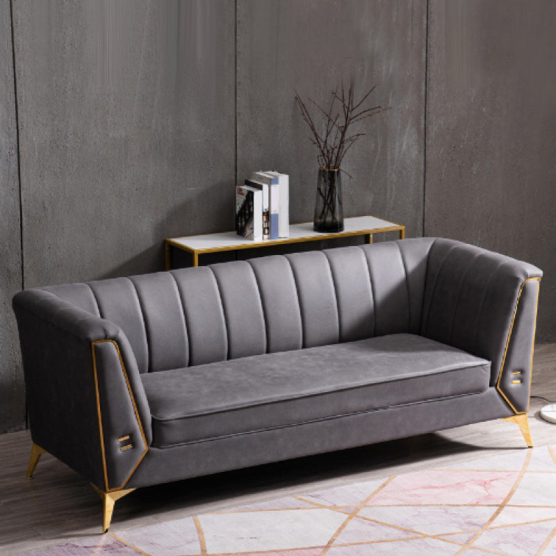 Sofá de almohada cosida contemporánea con brazo de esmoquin para apartamento