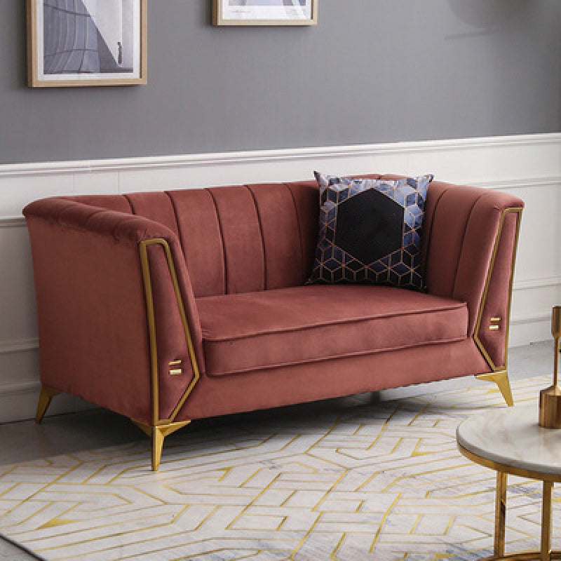 Sofá de almohada cosida contemporánea con brazo de esmoquin para apartamento