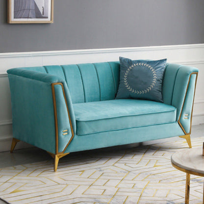 Sofá de almohada cosida contemporánea con brazo de esmoquin para apartamento