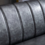 Contemporary Sewn Pillow Back Sofa with Tuxedo Arm for Apartment