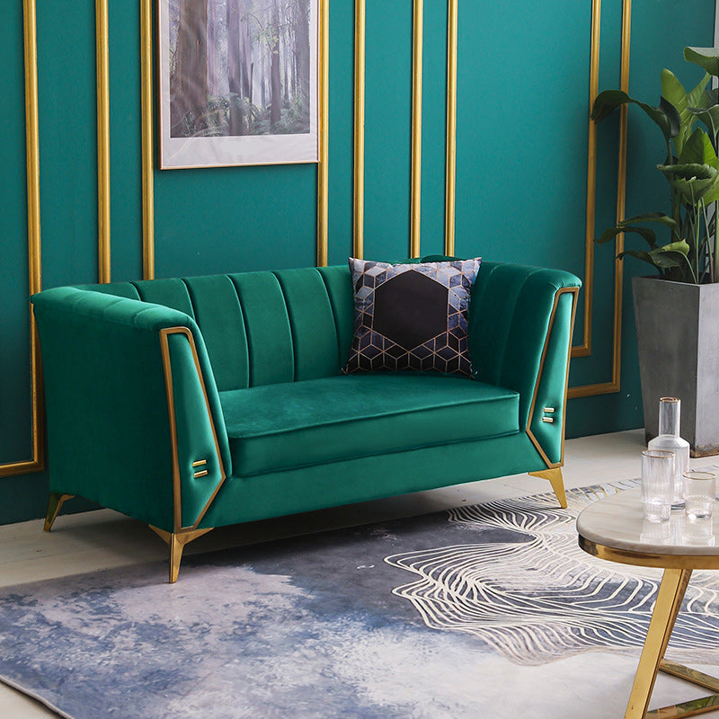 Sofá de almohada cosida contemporánea con brazo de esmoquin para apartamento