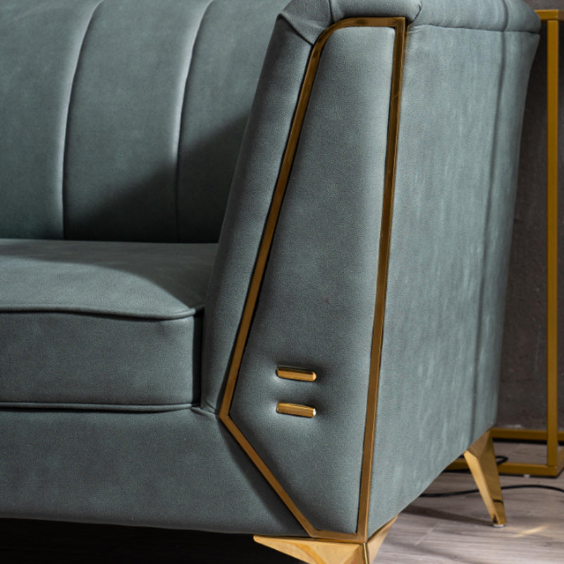 Sofá de almohada cosida contemporánea con brazo de esmoquin para apartamento