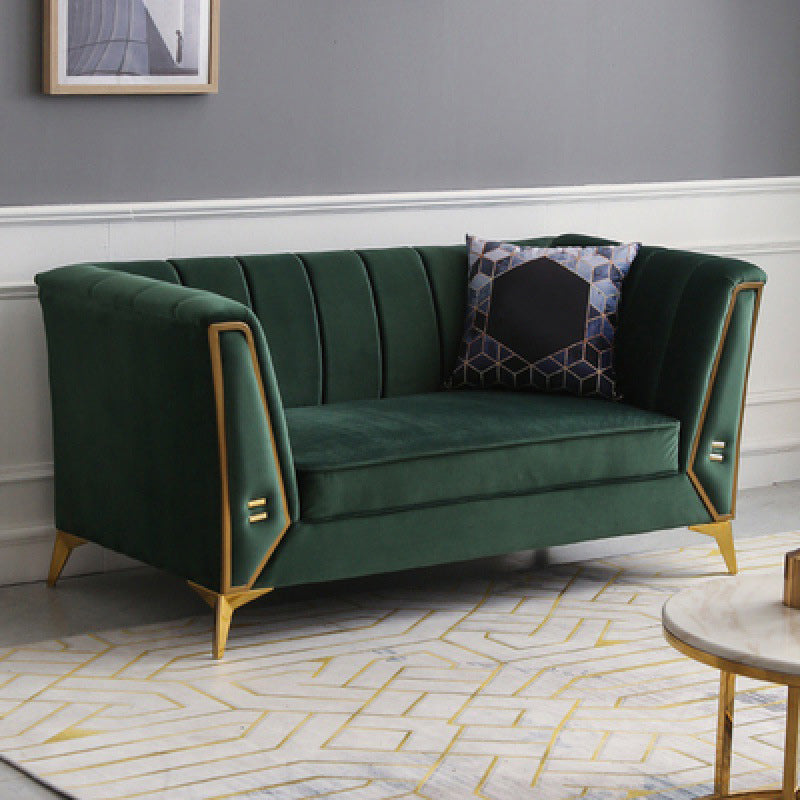 Sofá de almohada cosida contemporánea con brazo de esmoquin para apartamento