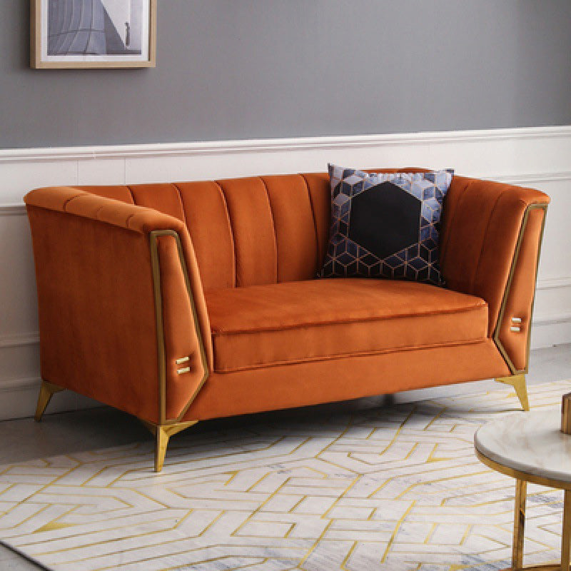 Sofá de almohada cosida contemporánea con brazo de esmoquin para apartamento