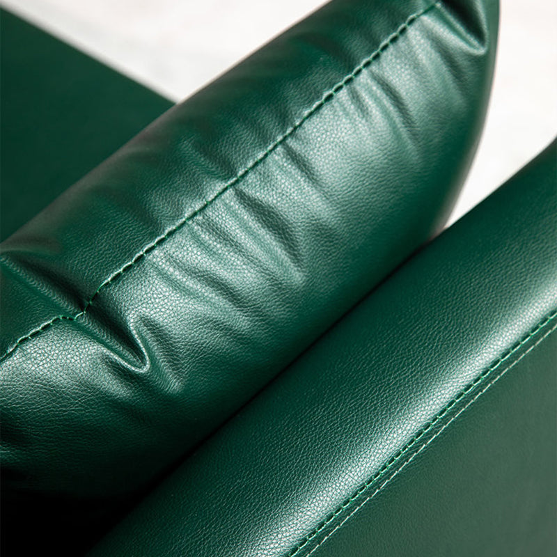 3 posti da 27,5 "H divano a braccio quadrato in pelle finta per soggiorno